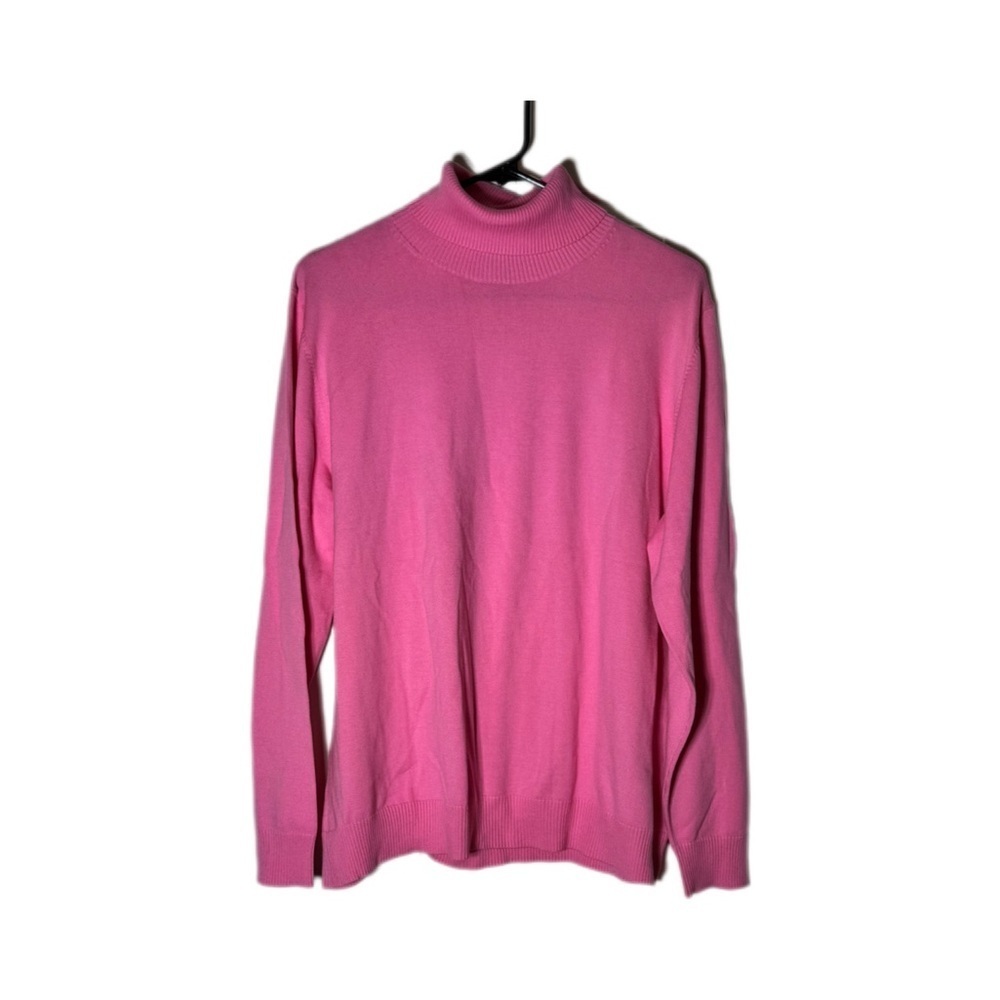 Lands' End Bold Pink Turtleneck Sweater